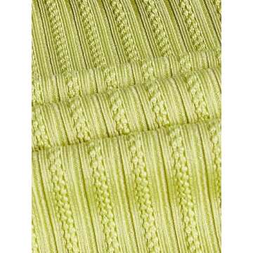 Verdusa Women's 2 Piece Outfits Tie Back Crop Halter Top and Wide Leg Pant Sets Lime Green S