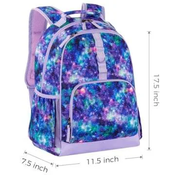 Choco Mocha Galaxy Backpack for Girls - Stylish School Gear