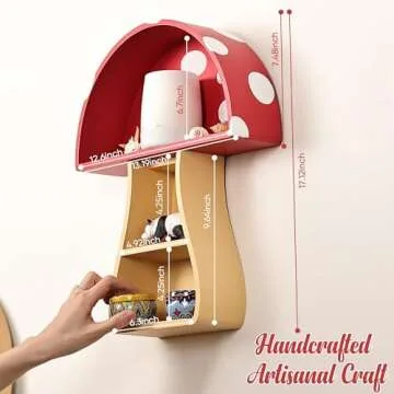 Fungi Fun Floating Mushroom Shelf for Whimsical Decor