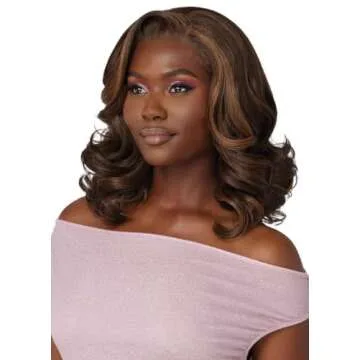 Outre Lace Front Wig - Perfect Hair Line 13X4 - Swoop Series - Swoop 6 (BURGUNDY FLAME)