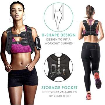 Prodigen Weighted Vest for Women and Men 30 Lbs with Reflective Stripe and Double Adjustable Buckle ...