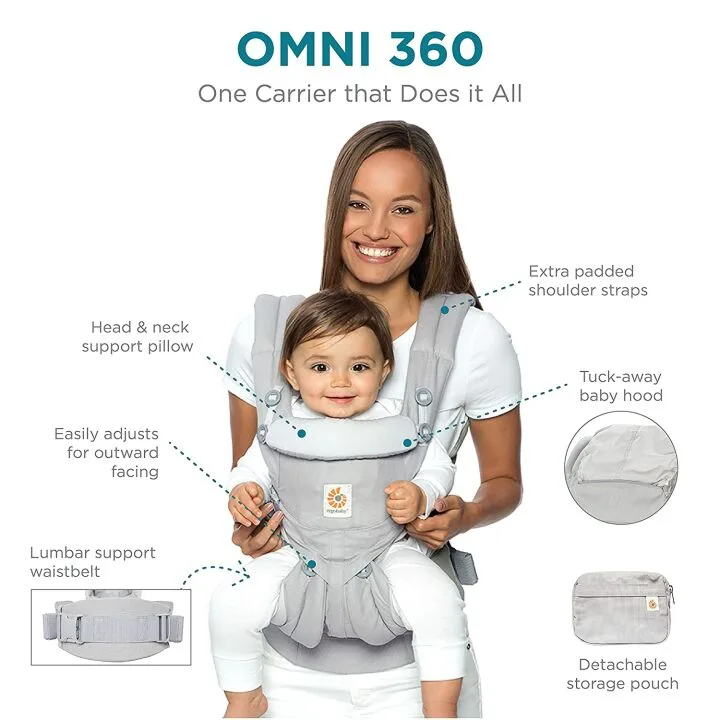 Ergobaby Omni 360 Baby Carrier in Pearl Grey