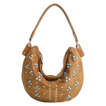 URKITTY Studded Purses Y2k Shoulder Bag for Trendy Women