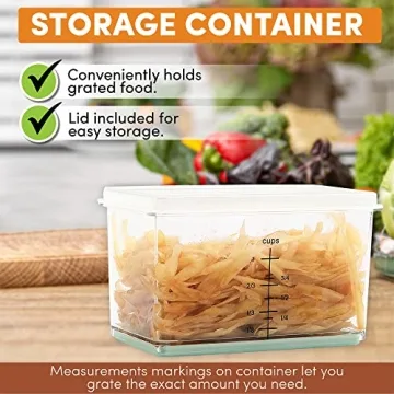 Professional 10" Cheese Grater with Container for Kitchen