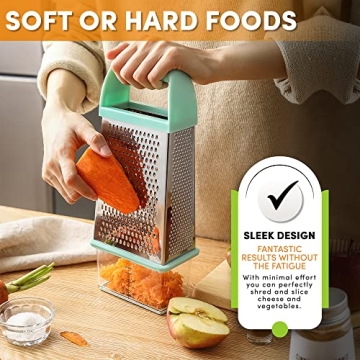 Professional 10" Cheese Grater with Container for Kitchen