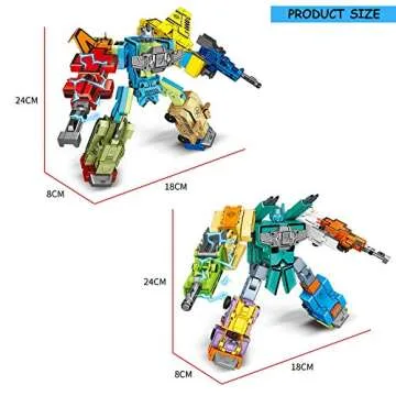 Siiziitoo Number Robots Transforming Action Figure Toys,Number Bots Toys, School Classroom Rewards, Carnival Prizes, Preschool Educational STEM Math Toys for Kids Boys Girls