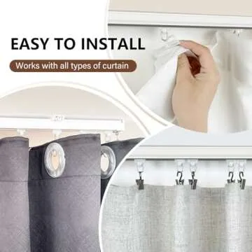 MaKefeile Heavy Duty Ceiling Mount Curtain Track System