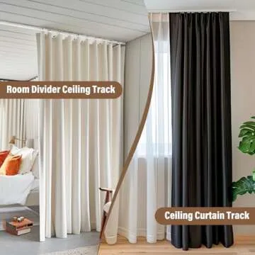 MaKefeile Heavy Duty Ceiling Mount Curtain Track System