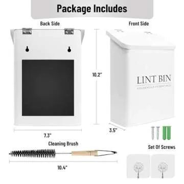 KOANE Essentials Magnetic Lint Bin for Laundry Organization