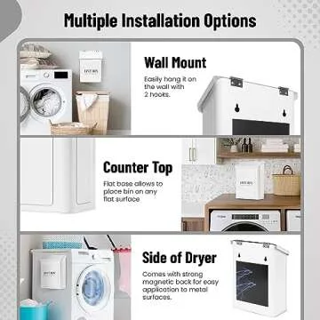 KOANE Essentials Magnetic Lint Bin for Laundry Organization