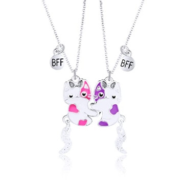 Magnetic Cat Friendship Necklace Set for 2 Girls