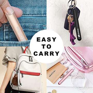 2021 New Year Eve Gift - 4 Pack 9.25'' Rainbow Reusable Metal Straws Collapsible Stainless Steel Drinking Straw Portable Telescopic Keychain Straw with Cleaning Brush & Case