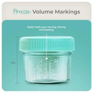 Mason Bottle 4oz Glass Jars - Baby Food & Milk Storage
