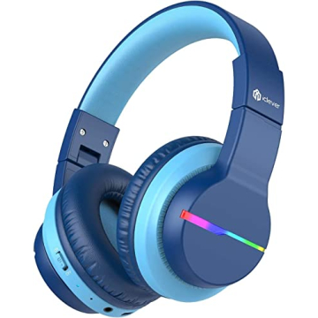 Kids Bluetooth Headphones with LED Lights - iClever BTH12
