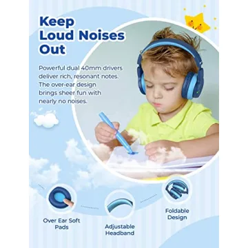 Kids Bluetooth Headphones with LED Lights - iClever BTH12