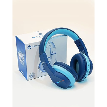 Kids Bluetooth Headphones with LED Lights - iClever BTH12