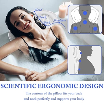 CAYCOIN Ergonomic Bath Pillow for Ultimate Comfort