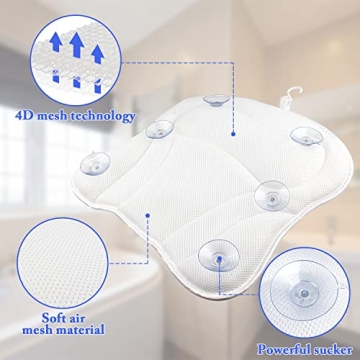 CAYCOIN Ergonomic Bath Pillow for Ultimate Comfort