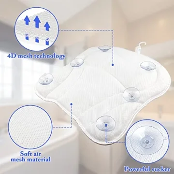 CAYCOIN Ergonomic Bath Pillow for Ultimate Comfort