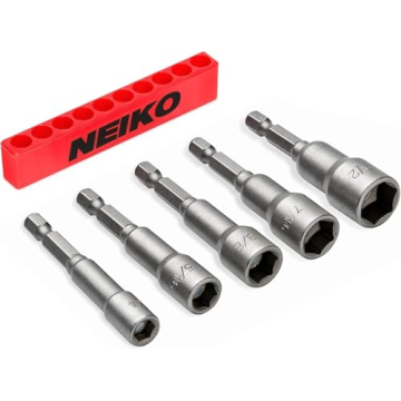 NEIKO 1/4” Hex Shank Magnetic Nut Driver Set for All