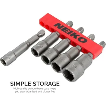 NEIKO 1/4” Hex Shank Magnetic Nut Driver Set for All