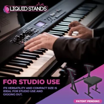 Adjustable Piano Keyboard Stand & Bench Set by Liquid Stands
