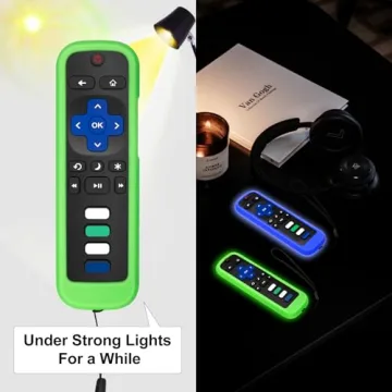 Glow in The Dark Roku Remote Protective Cover Pack of 2