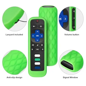 Glow in The Dark Roku Remote Protective Cover Pack of 2