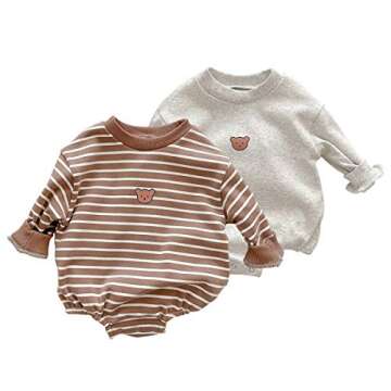 famuka Baby Romper Sweatshirt for Comfortable Playtime