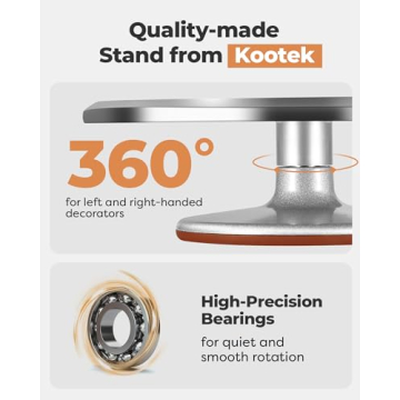 Kootek Aluminium Cake Stand - 12 Inch Rotating Decorator