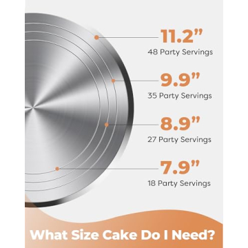 Kootek Aluminium Cake Stand - 12 Inch Rotating Decorator