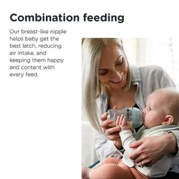 Tommee Tippee Advanced Anti-Colic Baby Newborn Bottle, 5oz, Slow-Flow Breast-Like Nipple for a Natural Latch, Triple-Vented Anti-Colic Wand, Pack of 1