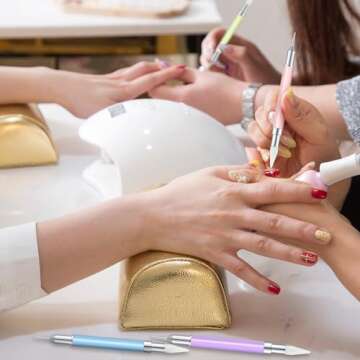 Tatuo 6 Pack Rhinestone Picker Tool Wax Pencil for Rhinestones Dual Ended Rhinestone Jewel Gem Crystals Picker Dotting Tool Pen Applicator DIY Nail Art Crafts for Nail Accessories