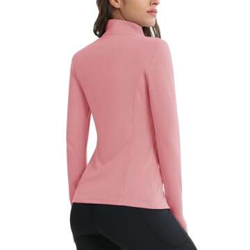MAGCOMSEN 1/4 Zip Athletic Pullover Women Quarter Zip Workout Long Sleeve Thermal Shirts Fleece Runn...