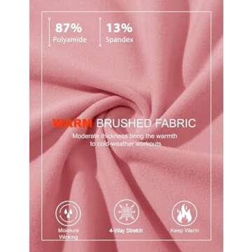 MAGCOMSEN 1/4 Zip Athletic Pullover Women Quarter Zip Workout Long Sleeve Thermal Shirts Fleece Running Jackets with Pockets Winter Hiking Cold Gear Grey Pink L