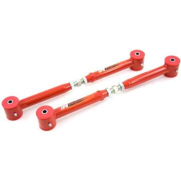 UMI Performance 2018-R GM F-Body UMI Rear Adj. Lower Control Arms w/ Poly Bushings Pair - Red