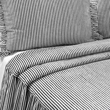 Lush Decor Vintage Chic Ticking Stripe Bedspread Set