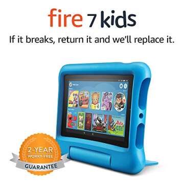 Fire 7 Kids Tablet for Ages 3-7 with Kid-Proof Case