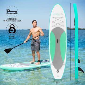 All Skill Level Inflatable Paddle Board from SereneLife