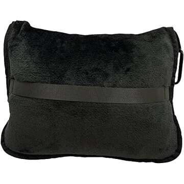 Style Basics Airplane Travel Blanket in Black Case - Compact Set - 50" X 60", Light Pink