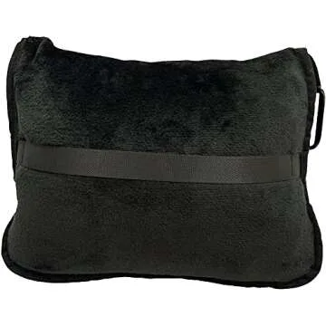 Style Basics Airplane Travel Blanket in Black Case - Compact Set - 50" X 60", Light Pink