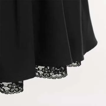 ABAFIP Women's Corset Mini Dress Square Neck Spaghetti Straps Backless Lace up Low Cut Ruffle Mini Short Dress Summer Sundress Black Small