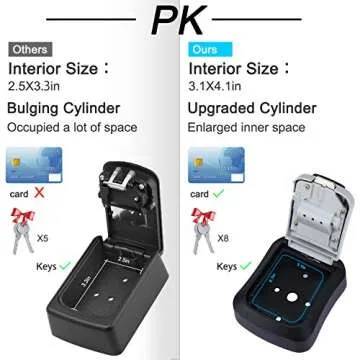 Waterproof Key Lock Box with Large Capacity for Home Security