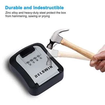 Waterproof Key Lock Box with Large Capacity for Home Security