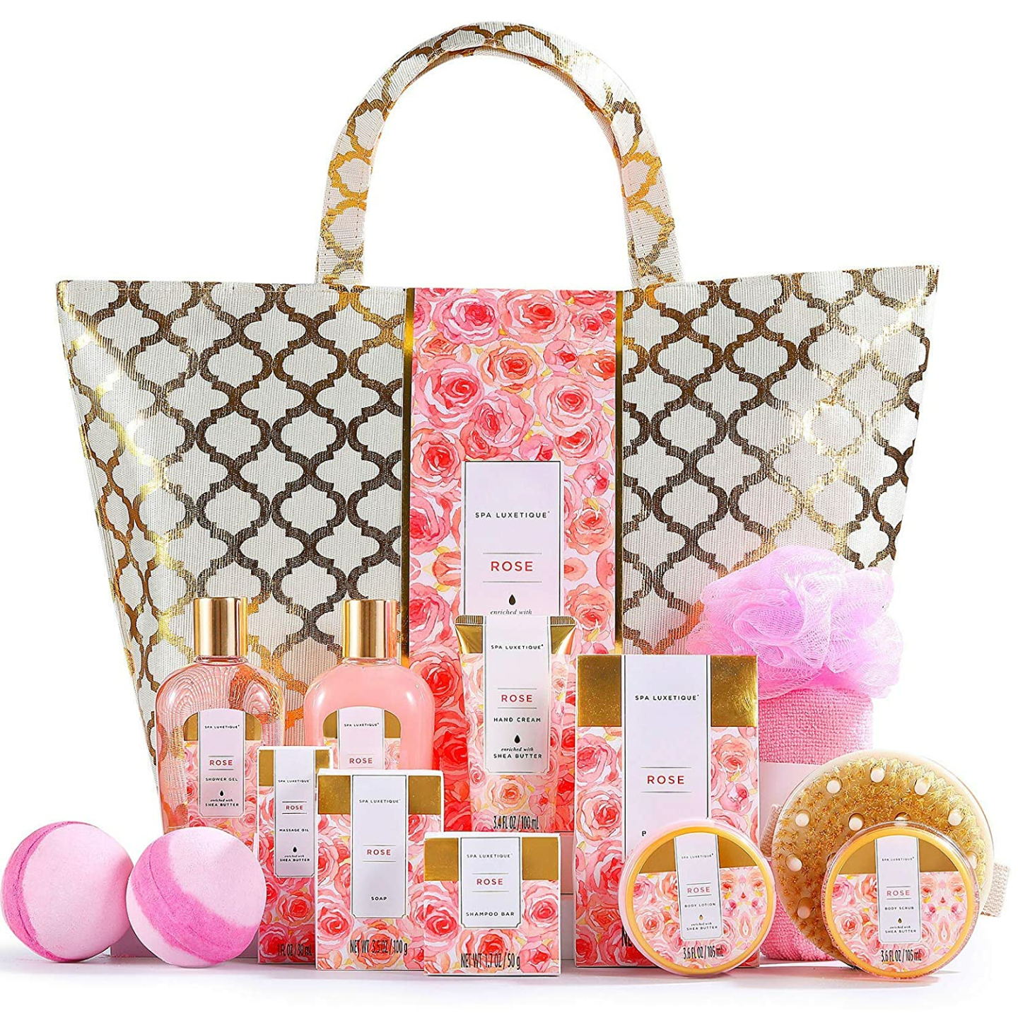 Spa Luxetique 15pcs Rose Gift Set for Women