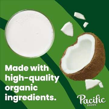 Pacific Foods Organic Coconut Milk - Creamy Plant-Based Milk