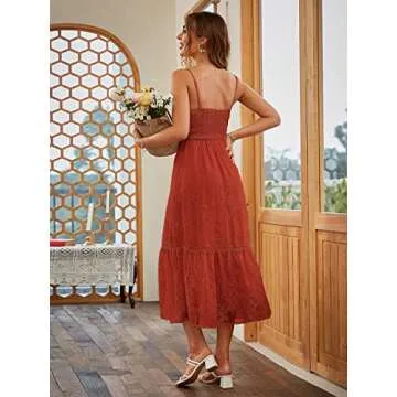 BerryGo Embroidery Pearl Button Down Dress for Elegant Summer Style