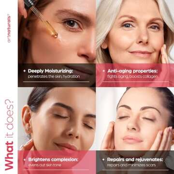 Artnaturals Rosehip Seed Oil 4 oz for Face, Hair & Skin - 100% Pure Natural, Cold Pressed & Unrefined Rose Hip Oil - Anti-Aging Moisturizer Facial Oil for Fine Lines, Scars & Wrinkles