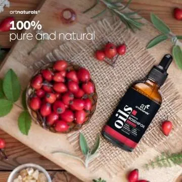 Artnaturals Rosehip Seed Oil 4 oz for Face, Hair & Skin - 100% Pure Natural, Cold Pressed & Unrefined Rose Hip Oil - Anti-Aging Moisturizer Facial Oil for Fine Lines, Scars & Wrinkles