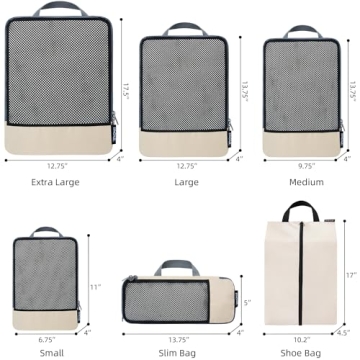 BAGAIL Compression Packing Cubes for Organized Travel